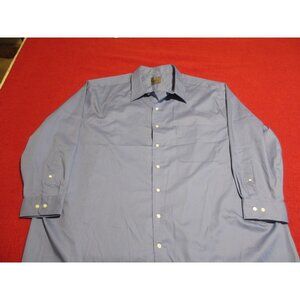 G.S. MENS GREY DRESS SHIRT BUTTON DOWN SIZE 20 34-35 BIG AND TALL EXCELLENT COND